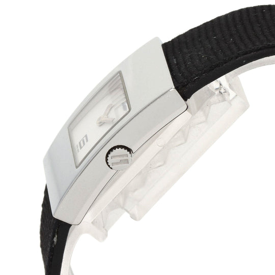 GUCCI Watches Quartz 4900L Stainless Steel, Leather Silver Square face white dial Women Used Authentic