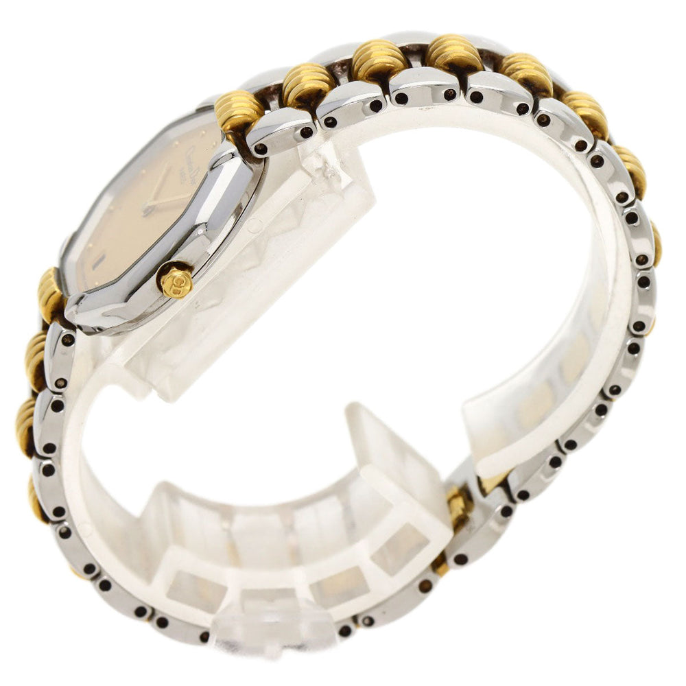 Christian Dior Watches Quartz D48-203-1 Stainless Steel , SSxGP Silver Swing Octagon gold dial Women Used Authentic