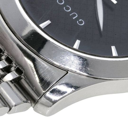 GUCCI Watches Quartz 126.4 Stainless Steel , Stainless Steel Silver G timeless black dial mens Used Authentic