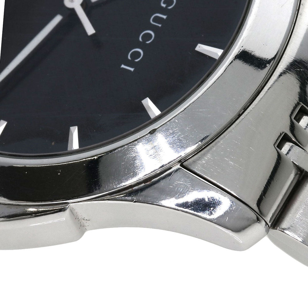 GUCCI Watches Quartz 126.4 Stainless Steel , Stainless Steel Silver G timeless black dial mens Used Authentic