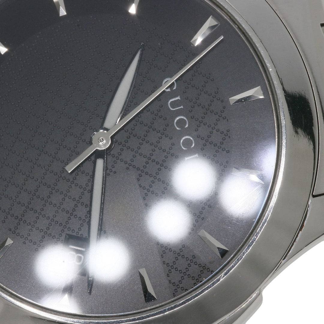GUCCI Watches Quartz 126.4 Stainless Steel , Stainless Steel Silver G timeless black dial mens Used Authentic
