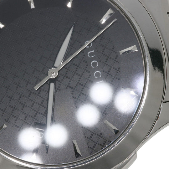 GUCCI Watches Quartz 126.4 Stainless Steel , Stainless Steel Silver G timeless black dial mens Used Authentic