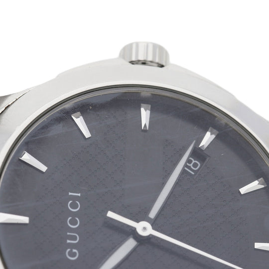 GUCCI Watches Quartz 126.4 Stainless Steel , Stainless Steel Silver G timeless black dial mens Used Authentic