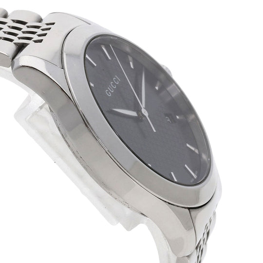 GUCCI Watches Quartz 126.4 Stainless Steel , Stainless Steel Silver G timeless black dial mens Used Authentic