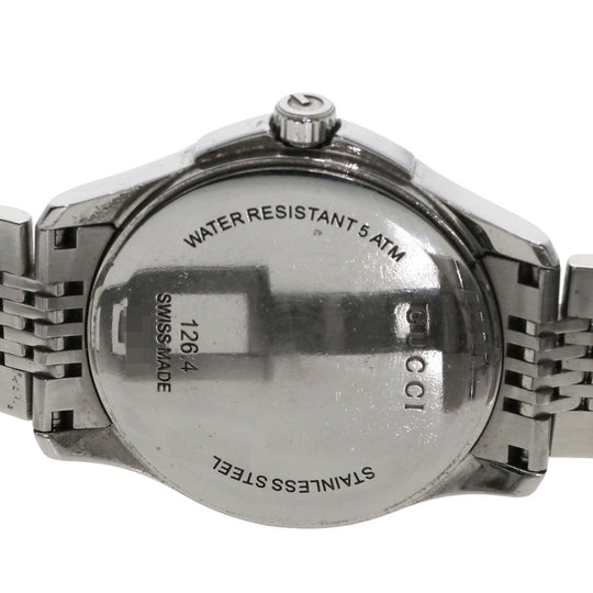 GUCCI Watches Quartz 126.4 Stainless Steel , Stainless Steel Silver G timeless black dial mens Used Authentic