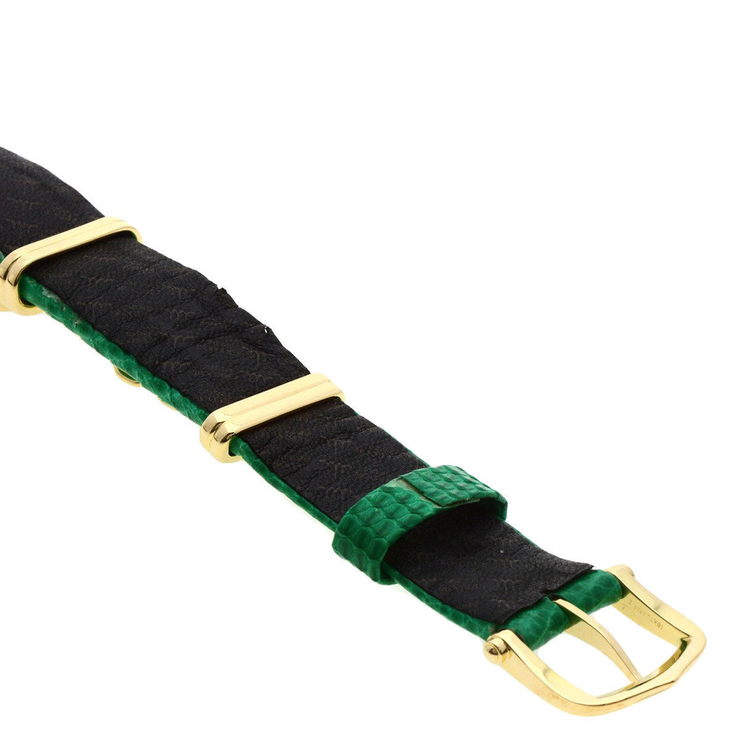 SEIKO Watches Quartz 1E70-3200 18K Yellow Gold green CREDOR Bezel Diamond Manufacturer Complete green dial