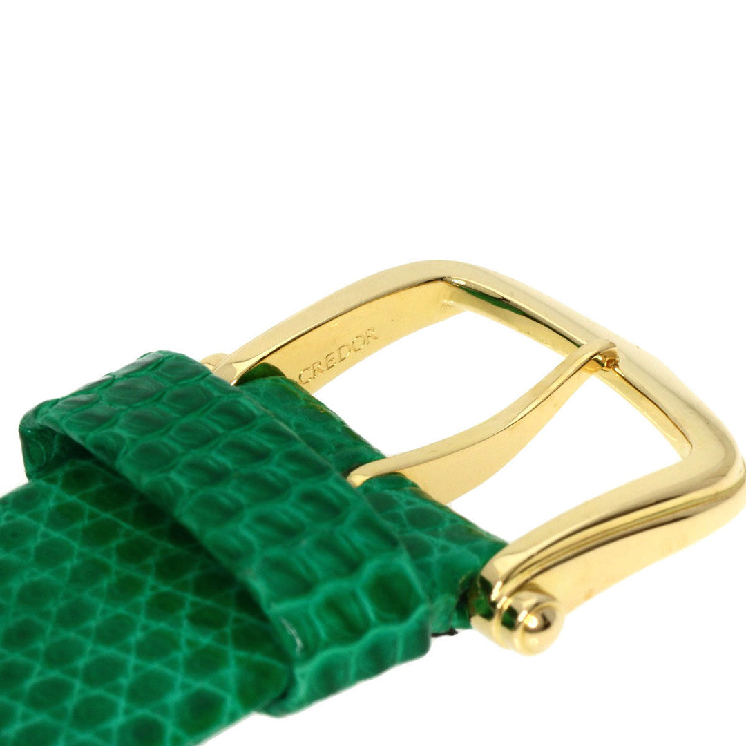 SEIKO Watches Quartz 1E70-3200 18K Yellow Gold green CREDOR Bezel Diamond Manufacturer Complete green dial