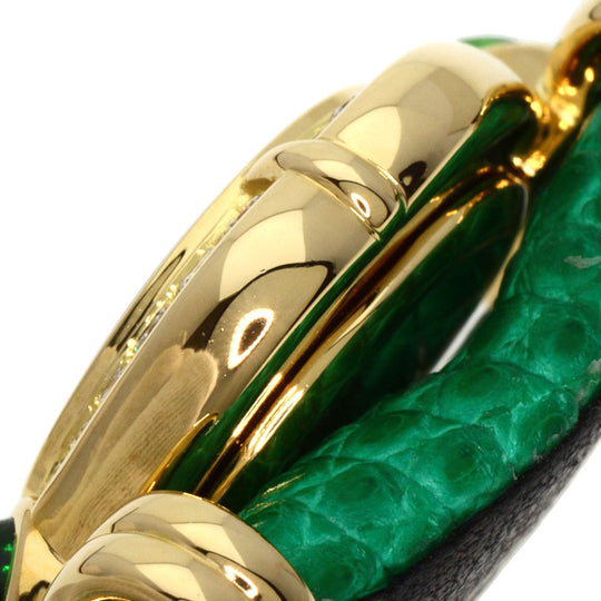 SEIKO Watches Quartz 1E70-3200 18K Yellow Gold green CREDOR Bezel Diamond Manufacturer Complete green dial