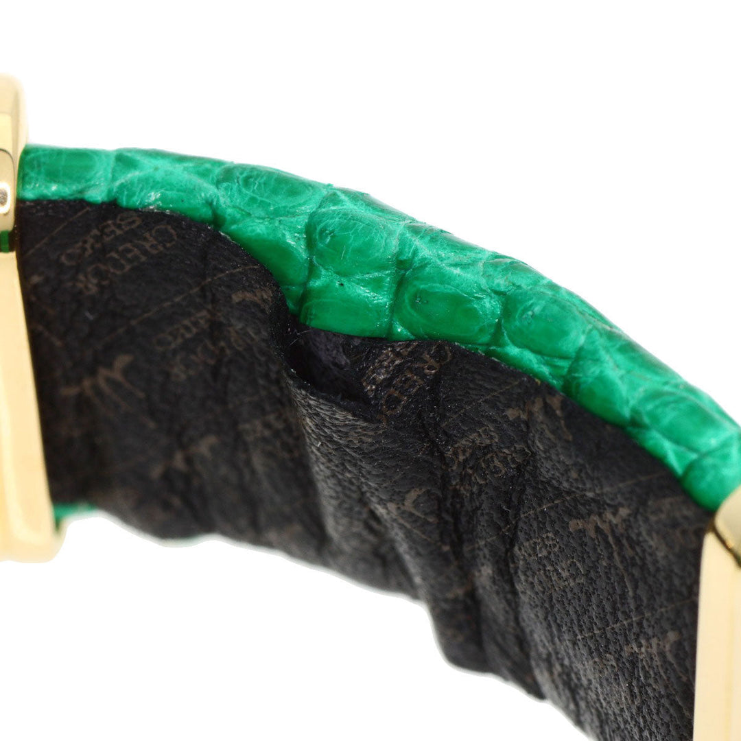 SEIKO Watches Quartz 1E70-3200 18K Yellow Gold green CREDOR Bezel Diamond Manufacturer Complete green dial