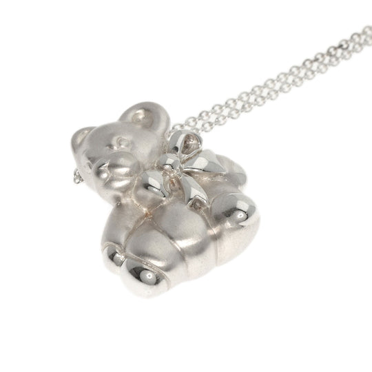 TIFFANY&Co. Necklace SV Silver Teddy bear Women Used Authentic