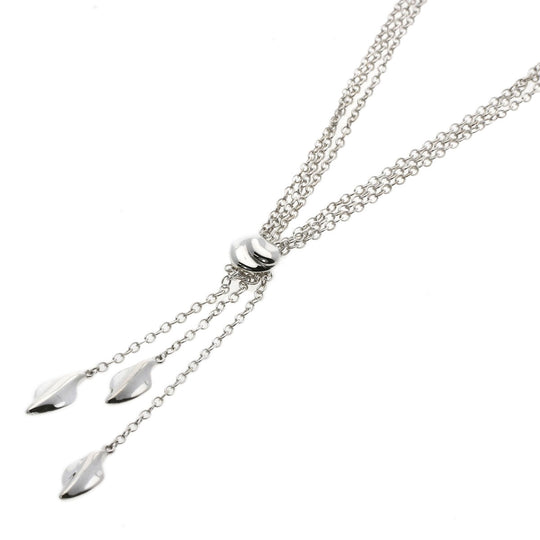 TIFFANY&Co. Necklace SV Silver vintage leaf Women Used Authentic