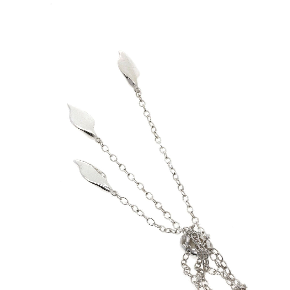 TIFFANY&Co. Necklace SV Silver vintage leaf Women Used Authentic
