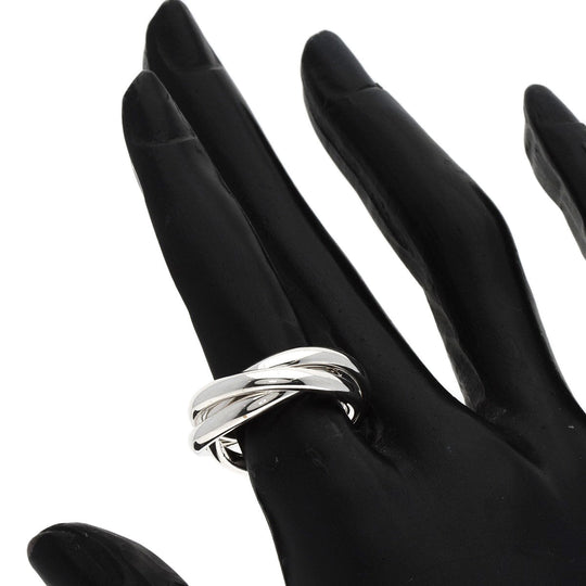 TIFFANY&Co. Ring SV Silver Trinity 3 stations Women Used Authentic