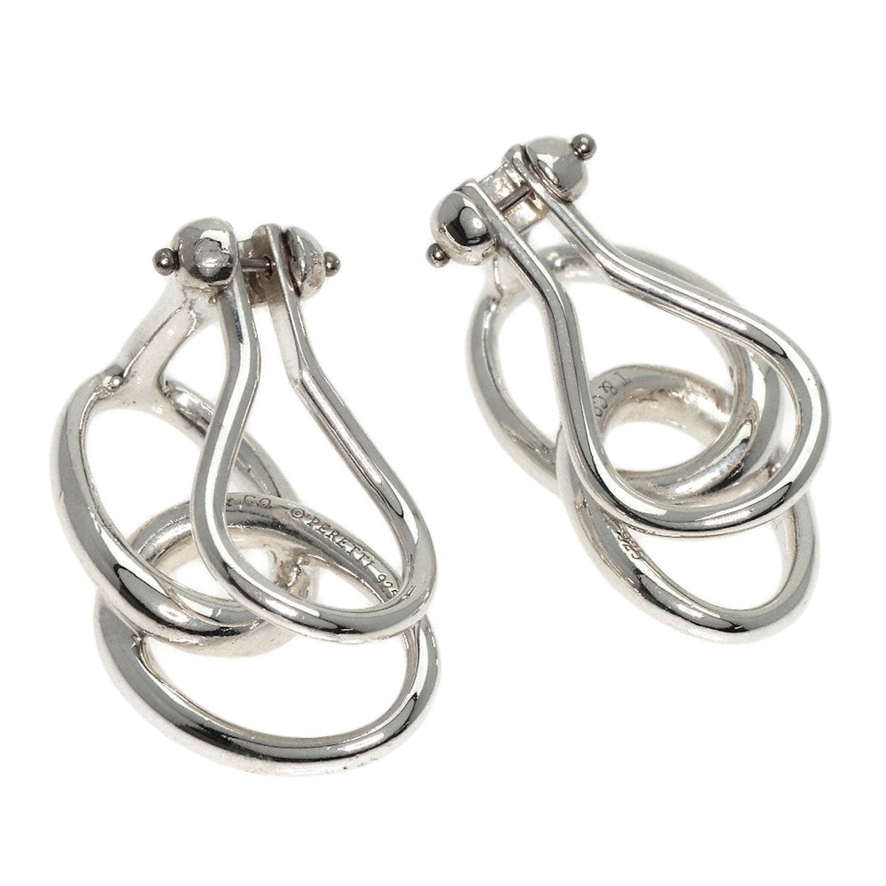 TIFFANY&Co. Earring SV Silver Double loop Women Used Authentic