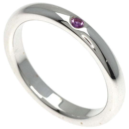 TIFFANY&Co. Ring SV Silver Band ring 1P pink sapphire Women Used Authentic