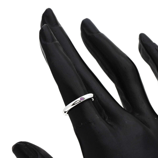 TIFFANY&Co. Ring SV Silver Band ring 1P pink sapphire Women Used Authentic