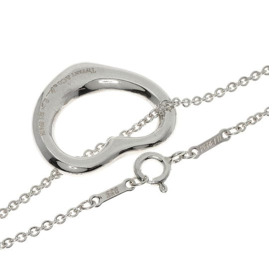 TIFFANY&Co. Necklace SV Silver Open heart Women Used Authentic