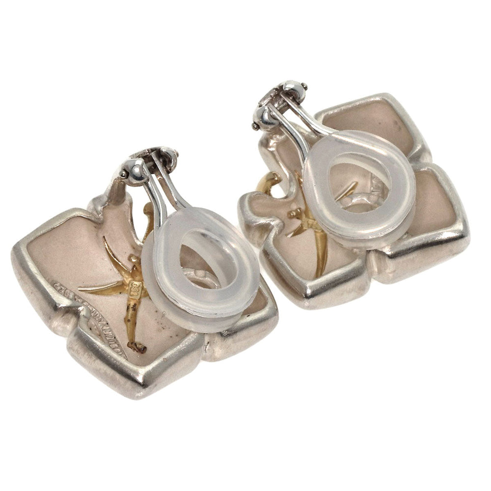 TIFFANY&Co. Earring SV , K8YG Silver Maple leaf Women Used Authentic