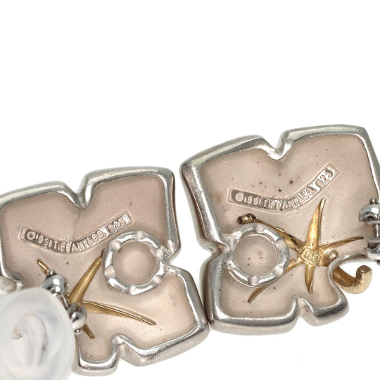 TIFFANY&Co. Earring SV , K8YG Silver Maple leaf Women Used Authentic
