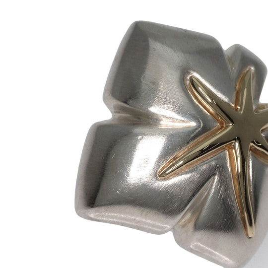 TIFFANY&Co. Earring SV , K8YG Silver Maple leaf Women Used Authentic