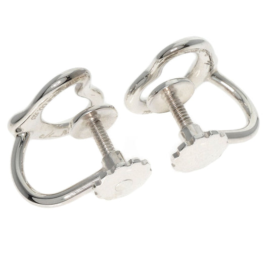 TIFFANY&Co. Earring SV Silver Open heart Women Used Authentic