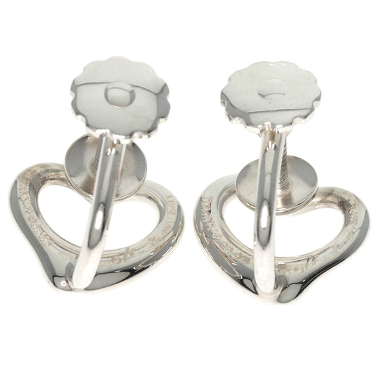 TIFFANY&Co. Earring SV Silver Open heart Women Used Authentic
