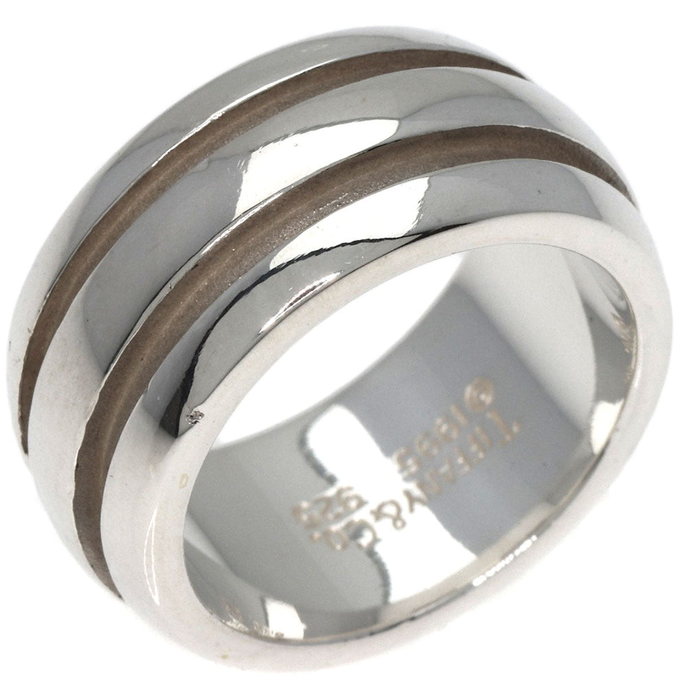TIFFANY&Co. Ring SV Silver Grooved Women Used Authentic