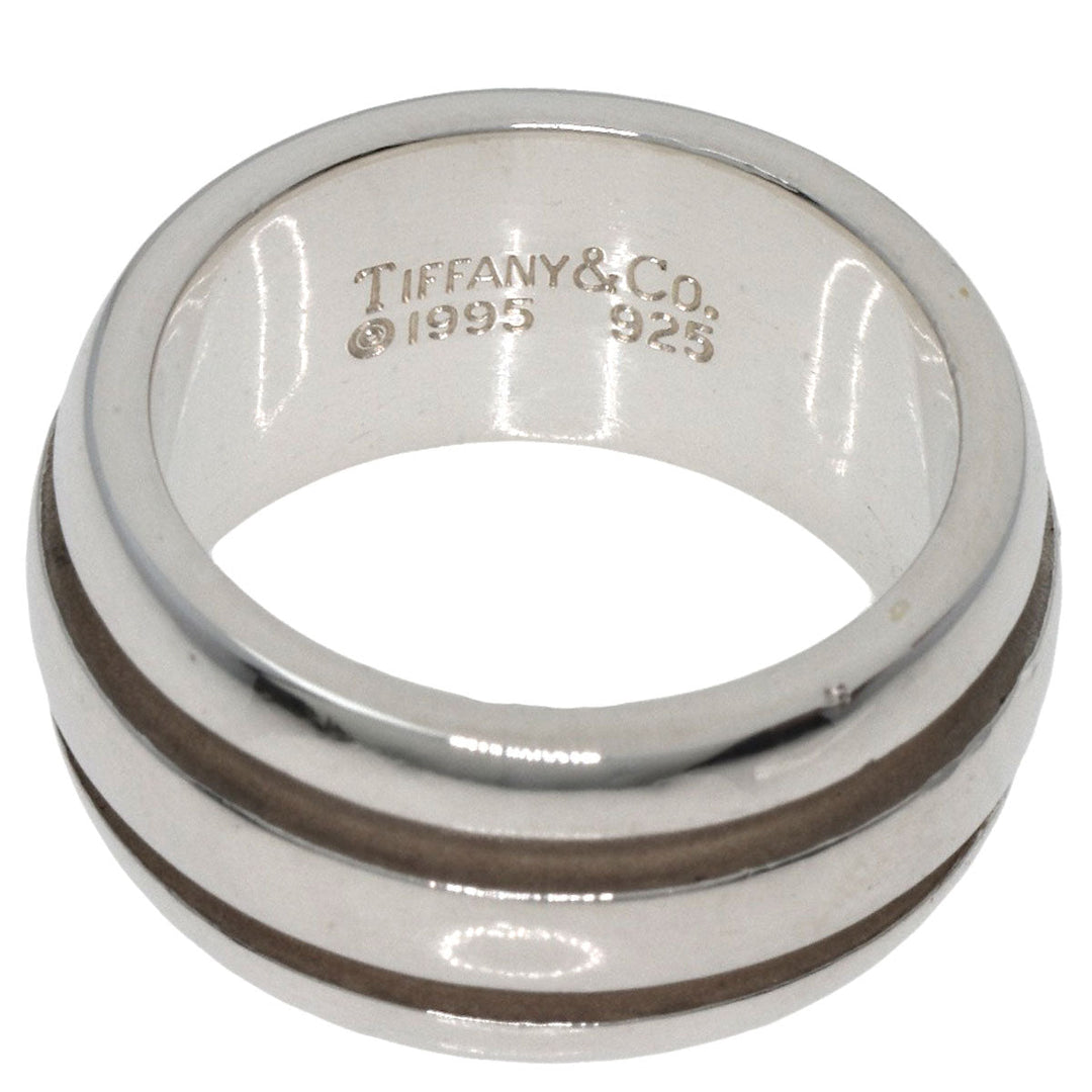 TIFFANY&Co. Ring SV Silver Grooved Women Used Authentic