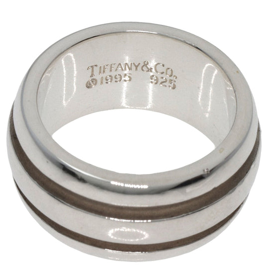 TIFFANY&Co. Ring SV Silver Grooved Women Used Authentic
