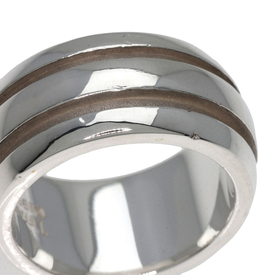 TIFFANY&Co. Ring SV Silver Grooved Women Used Authentic