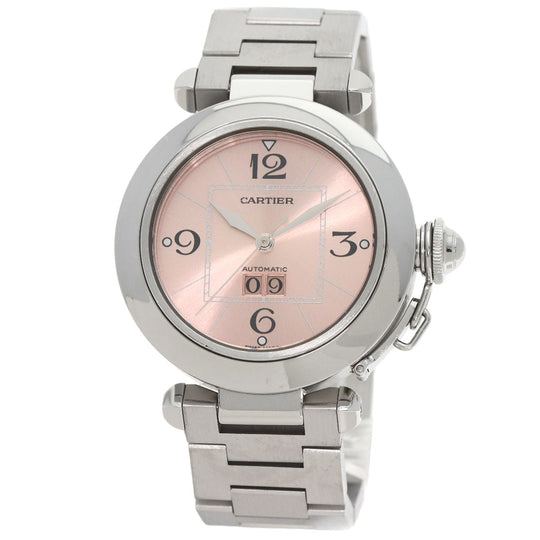 CARTIER Watches Mechanical Automatic W31058M7 Stainless Steel , Stainless Steel Silver Pasha C Big Date pink dial Boys Used Authentic