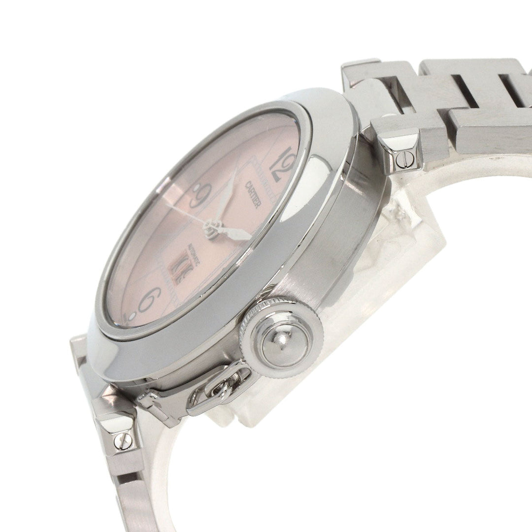 CARTIER Watches Mechanical Automatic W31058M7 Stainless Steel , Stainless Steel Silver Pasha C Big Date pink dial Boys Used Authentic