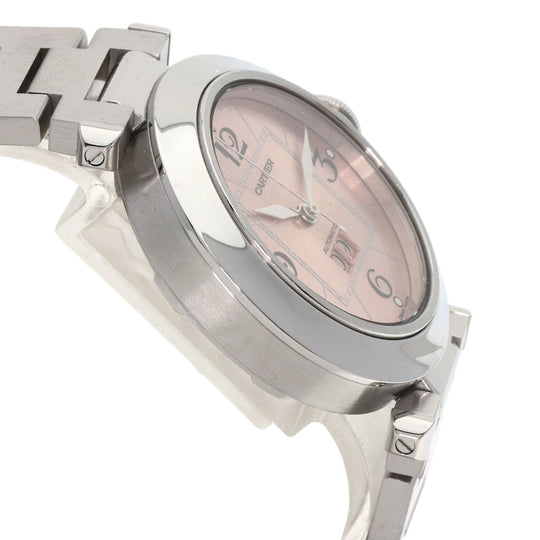 CARTIER Watches Mechanical Automatic W31058M7 Stainless Steel , Stainless Steel Silver Pasha C Big Date pink dial Boys Used Authentic