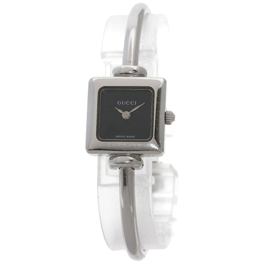 GUCCI Watches Quartz 1900L Stainless Steel , Stainless Steel Silver Square face Silver dial Women Used Authentic