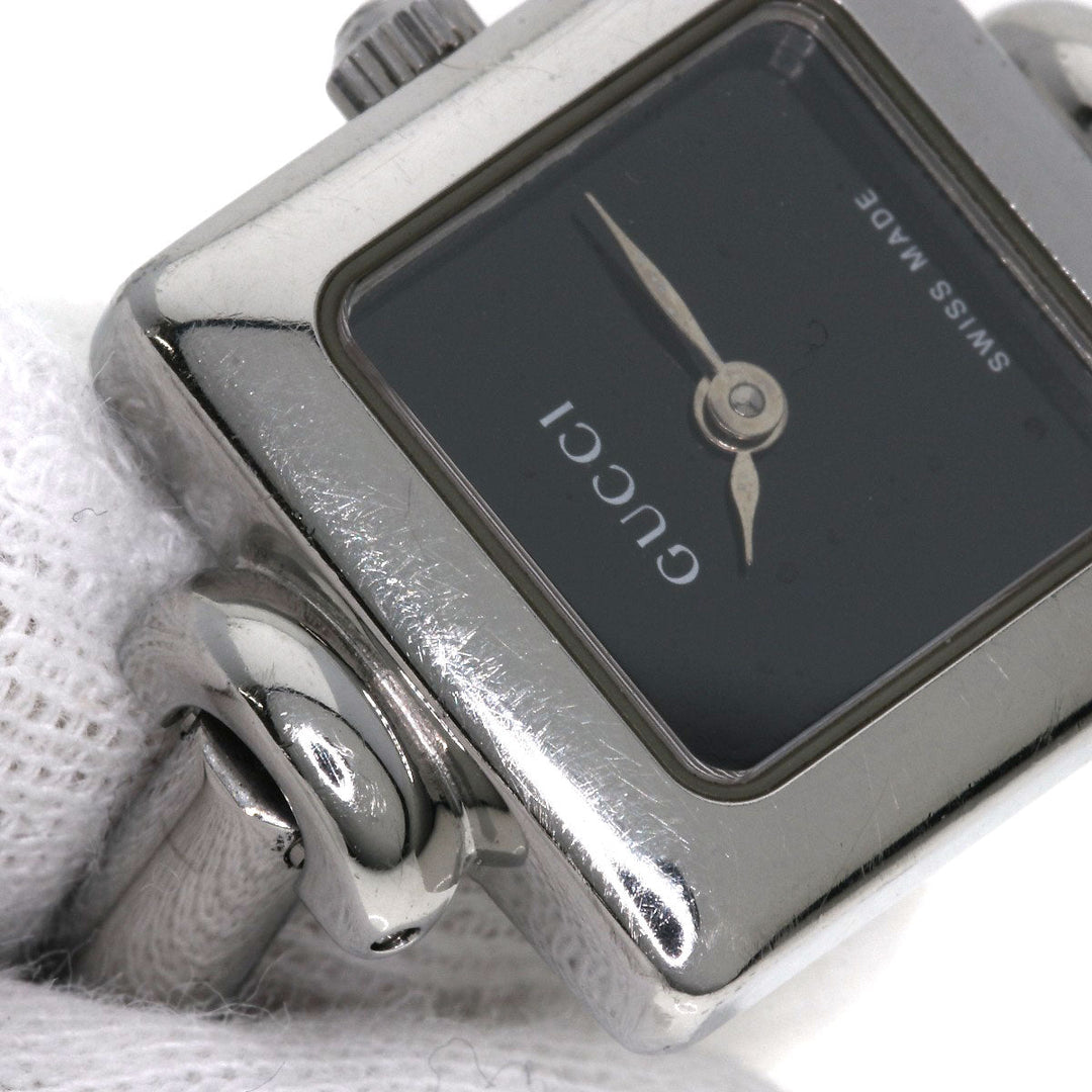 GUCCI Watches Quartz 1900L Stainless Steel , Stainless Steel Silver Square face Silver dial Women Used Authentic