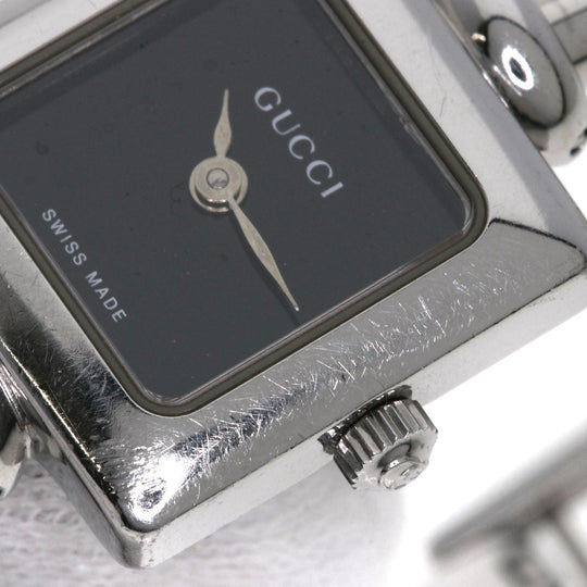 GUCCI Watches Quartz 1900L Stainless Steel , Stainless Steel Silver Square face Silver dial Women Used Authentic