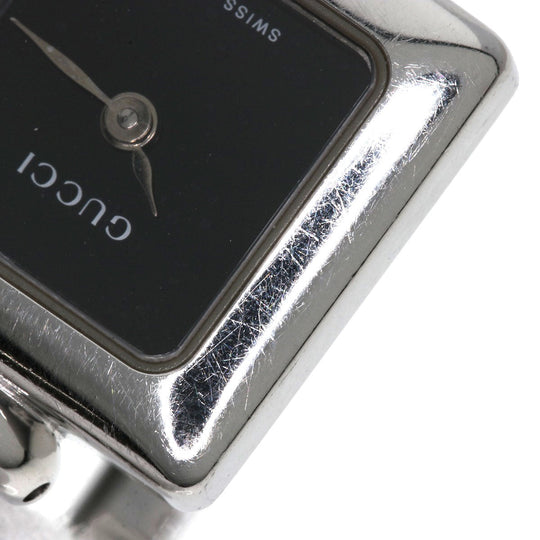 GUCCI Watches Quartz 1900L Stainless Steel , Stainless Steel Silver Square face Silver dial Women Used Authentic