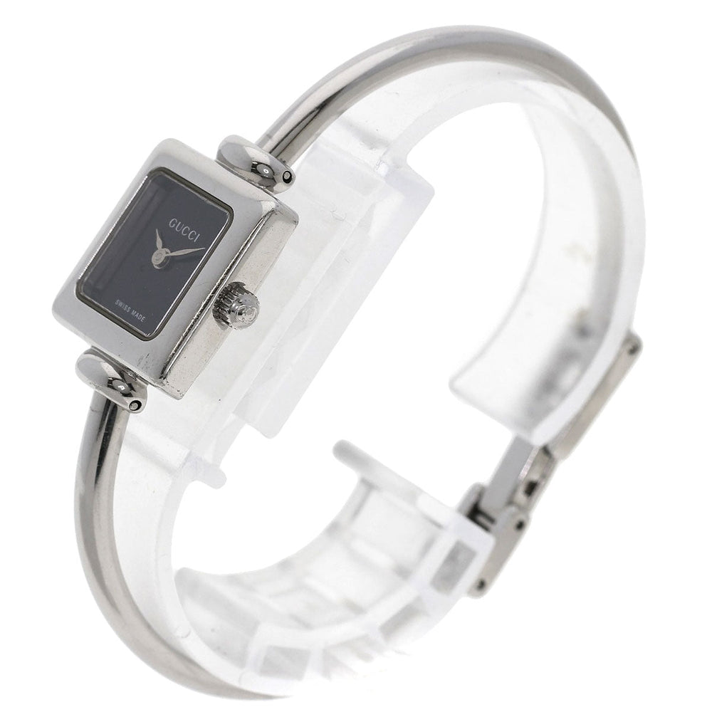 GUCCI Watches Quartz 1900L Stainless Steel , Stainless Steel Silver Square face Silver dial Women Used Authentic
