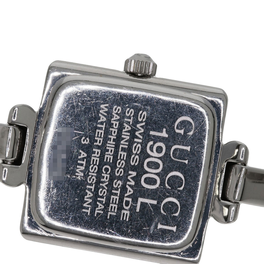 GUCCI Watches Quartz 1900L Stainless Steel , Stainless Steel Silver Square face Silver dial Women Used Authentic