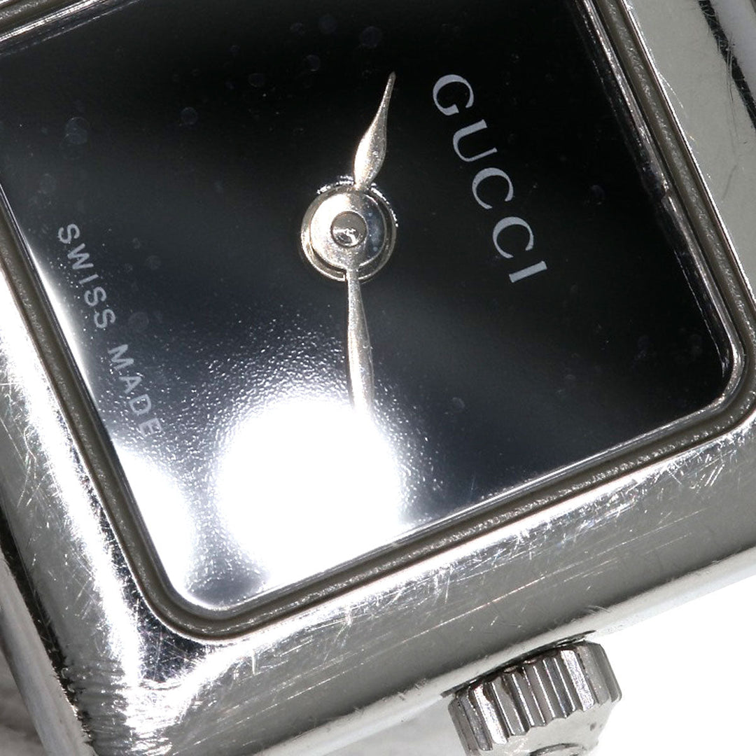 GUCCI Watches Quartz 1900L Stainless Steel , Stainless Steel Silver Square face Silver dial Women Used Authentic