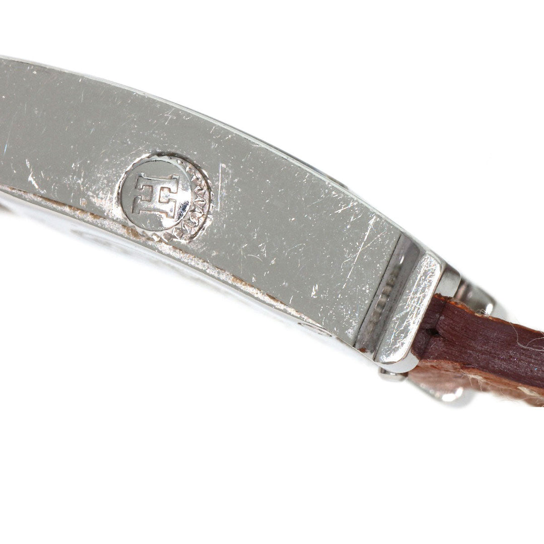 HERMES Watches Quartz HH1.110 Stainless Steel, Leather Silver H watch mini Silver dial Women Used Authentic