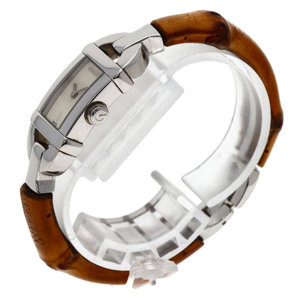 GUCCI Watches Quartz 6800L Stainless Steel Silver Bamboo Silver dial