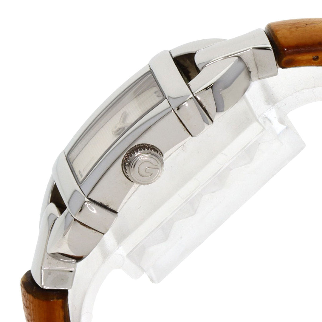 GUCCI Watches Quartz 6800L Stainless Steel Silver Bamboo Silver dial