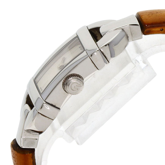 GUCCI Watches Quartz 6800L Stainless Steel Silver Bamboo Silver dial