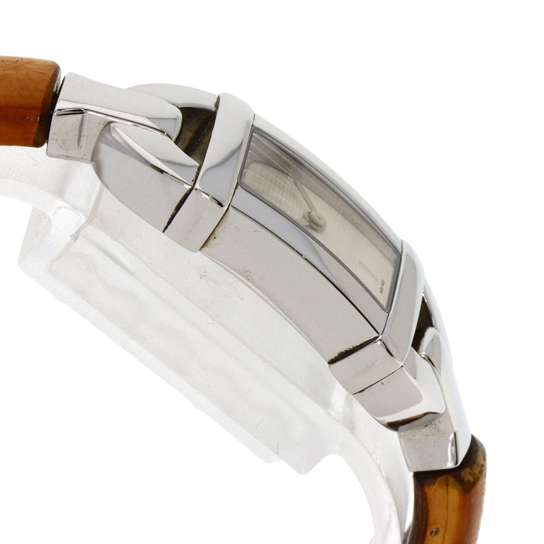 GUCCI Watches Quartz 6800L Stainless Steel Silver Bamboo Silver dial
