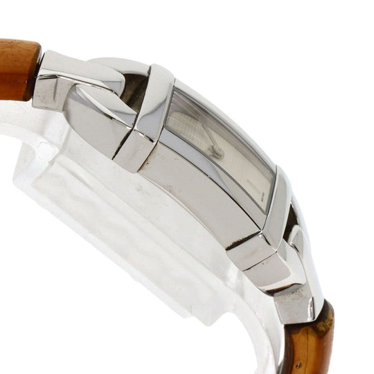 GUCCI Watches Quartz 6800L Stainless Steel Silver Bamboo Silver dial