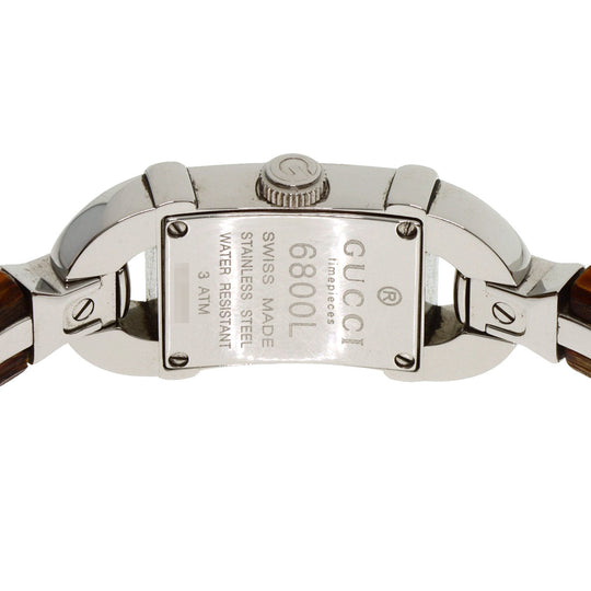 GUCCI Watches Quartz 6800L Stainless Steel Silver Bamboo Silver dial