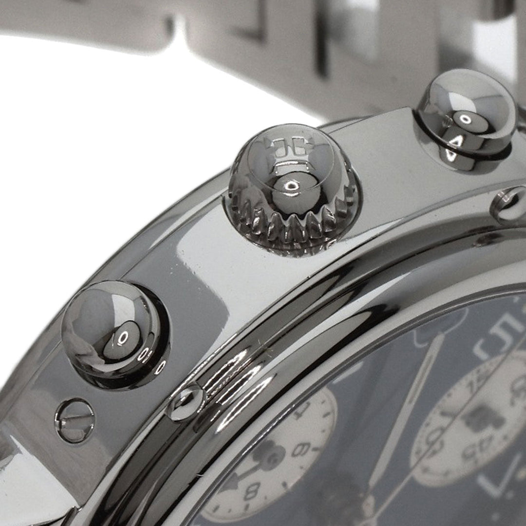 HERMES Watches Quartz CL1.310 Stainless Steel Silver Clipper Chronograph blue dial