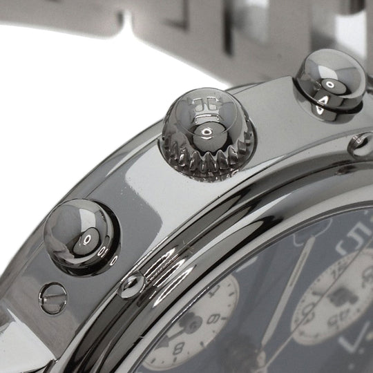 HERMES Watches Quartz CL1.310 Stainless Steel Silver Clipper Chronograph blue dial