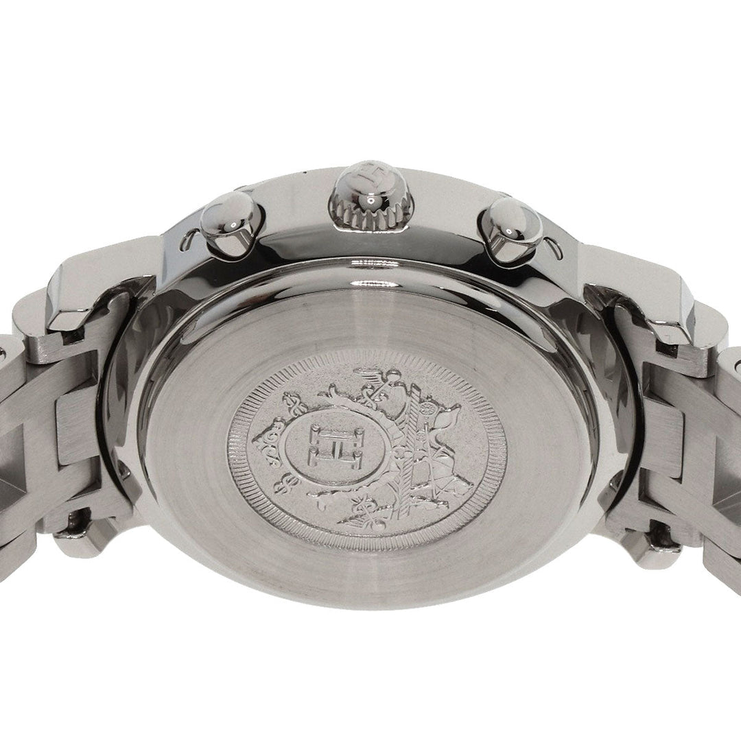 HERMES Watches Quartz CL1.310 Stainless Steel Silver Clipper Chronograph blue dial